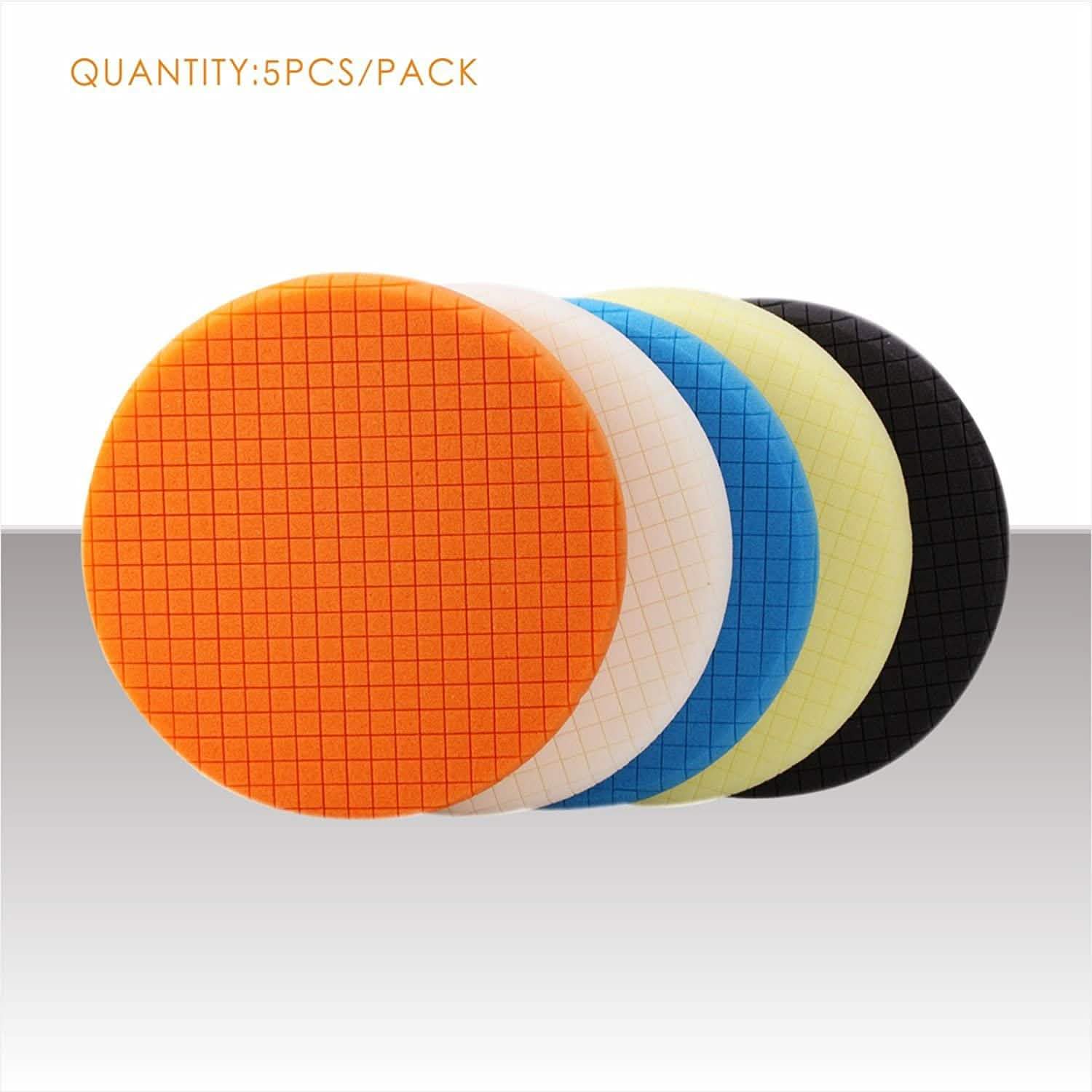 5-Pieces: Buffing Polishing Sponge Pads for Car