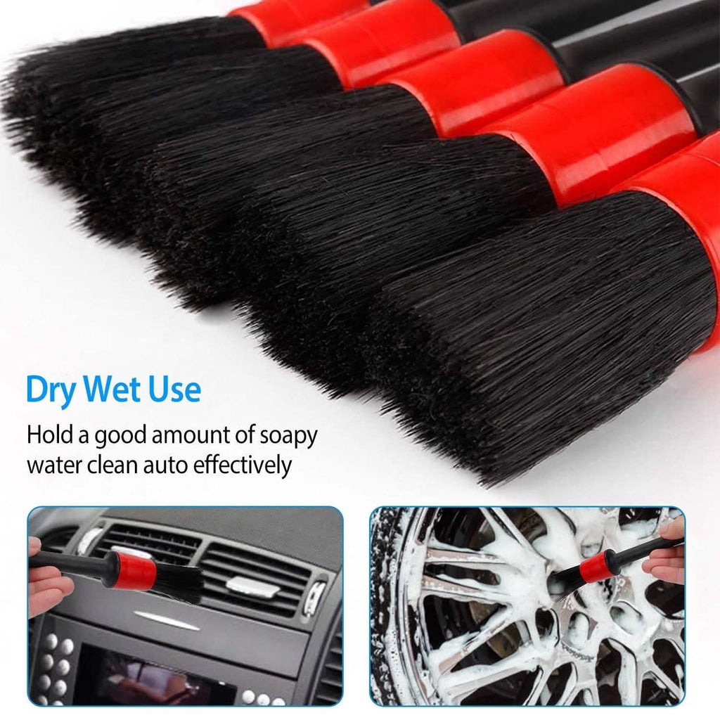 5-Pieces: Car Detailing Brush Set
