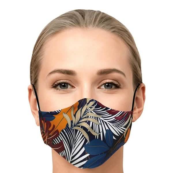 5-Pieces: Fashion Cotton Face Mask Floral Print Half Face Mouth Muffle Masks Health