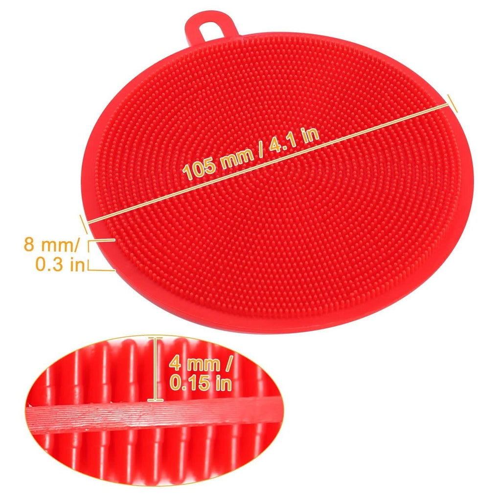 5-Pieces: Kitchen Cleaning Silicone Scrubber
