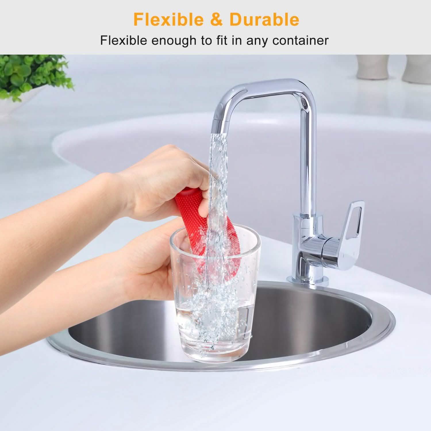 5-Pieces: Kitchen Cleaning Silicone Scrubber