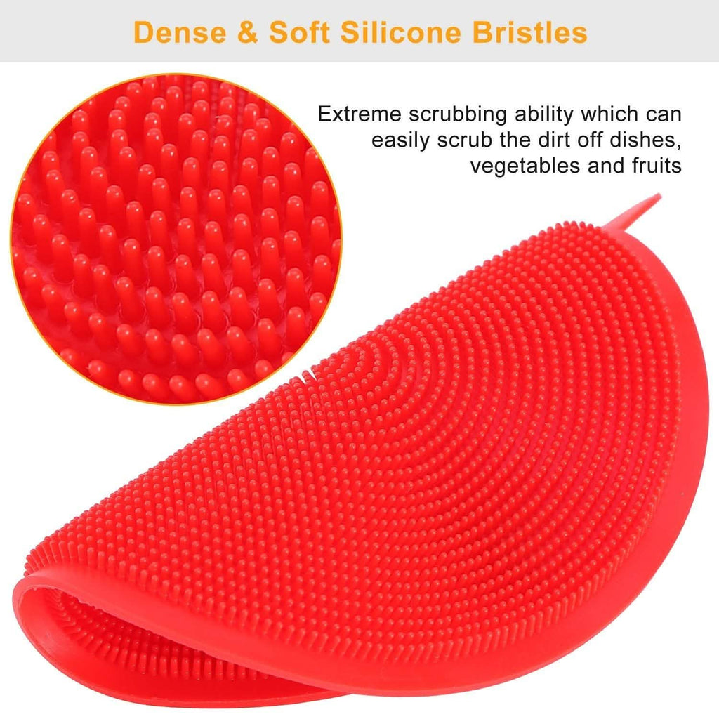 5-Pieces: Kitchen Cleaning Silicone Scrubber
