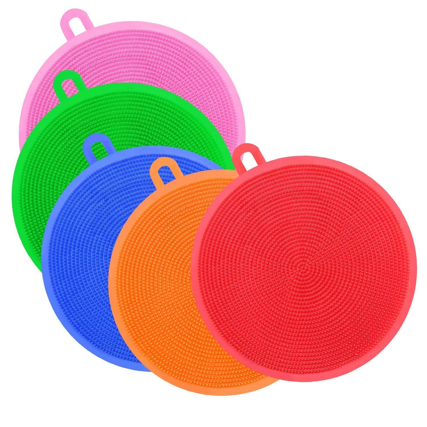 5-Pieces: Kitchen Cleaning Silicone Scrubber