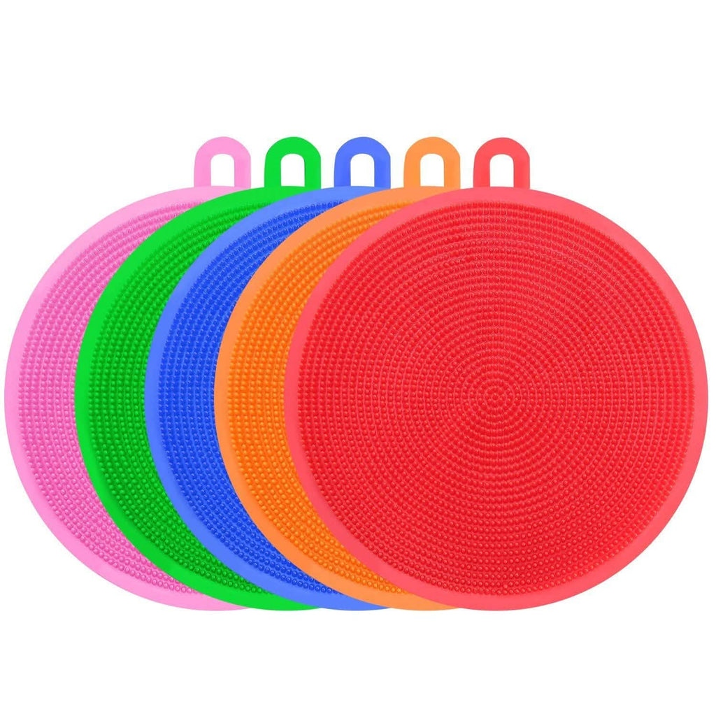 5-Pieces: Kitchen Cleaning Silicone Scrubber