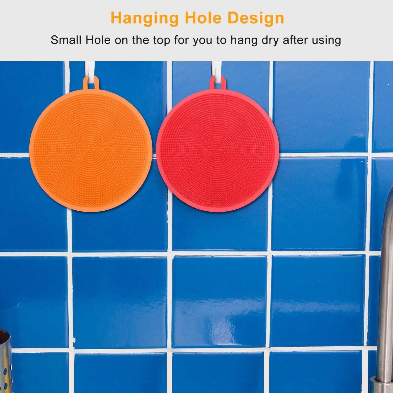 5-Pieces: Kitchen Cleaning Silicone Scrubber