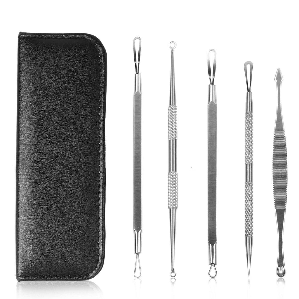 5-Pieces Set: BlackHead Remover Kit Pimple Comedone Extractor Tool Set