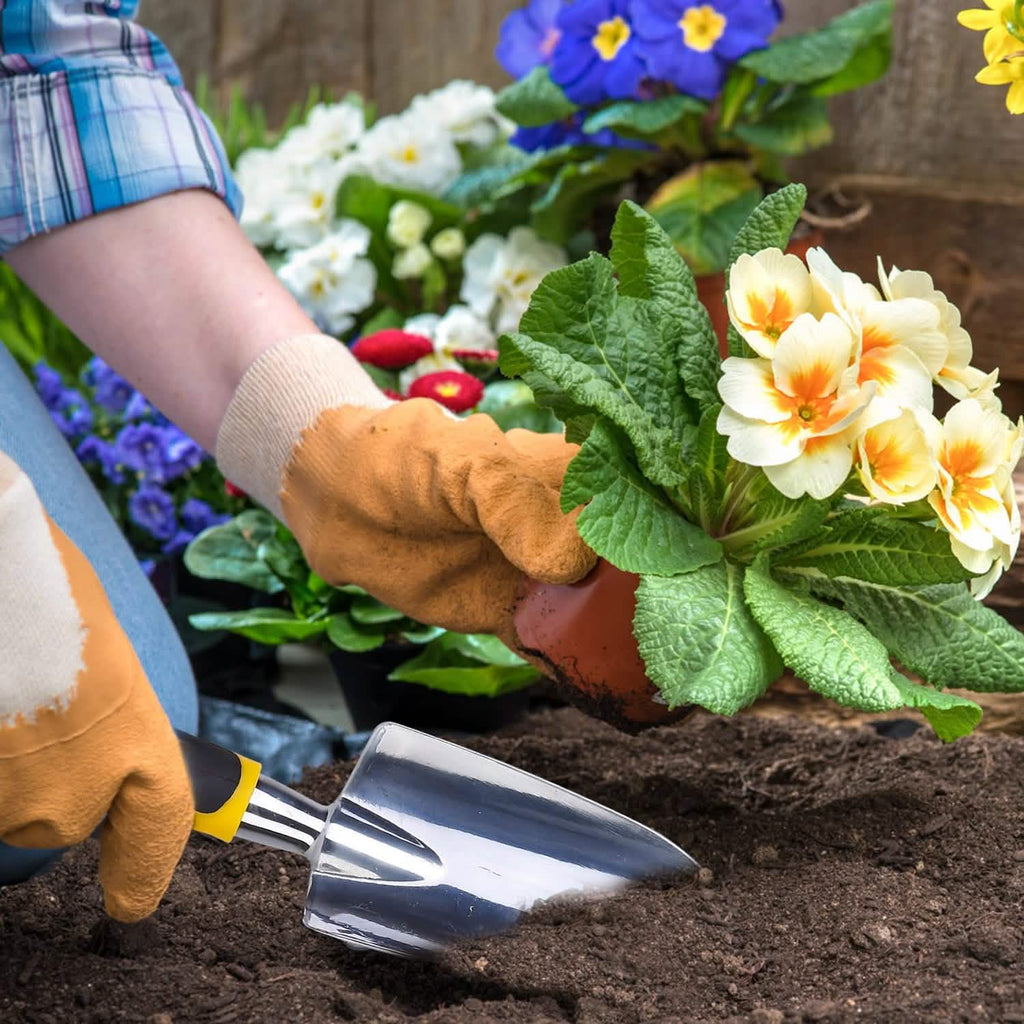 5-Pieces Set: Heavy Duty Garden Tool Set with Non-Slip Handle