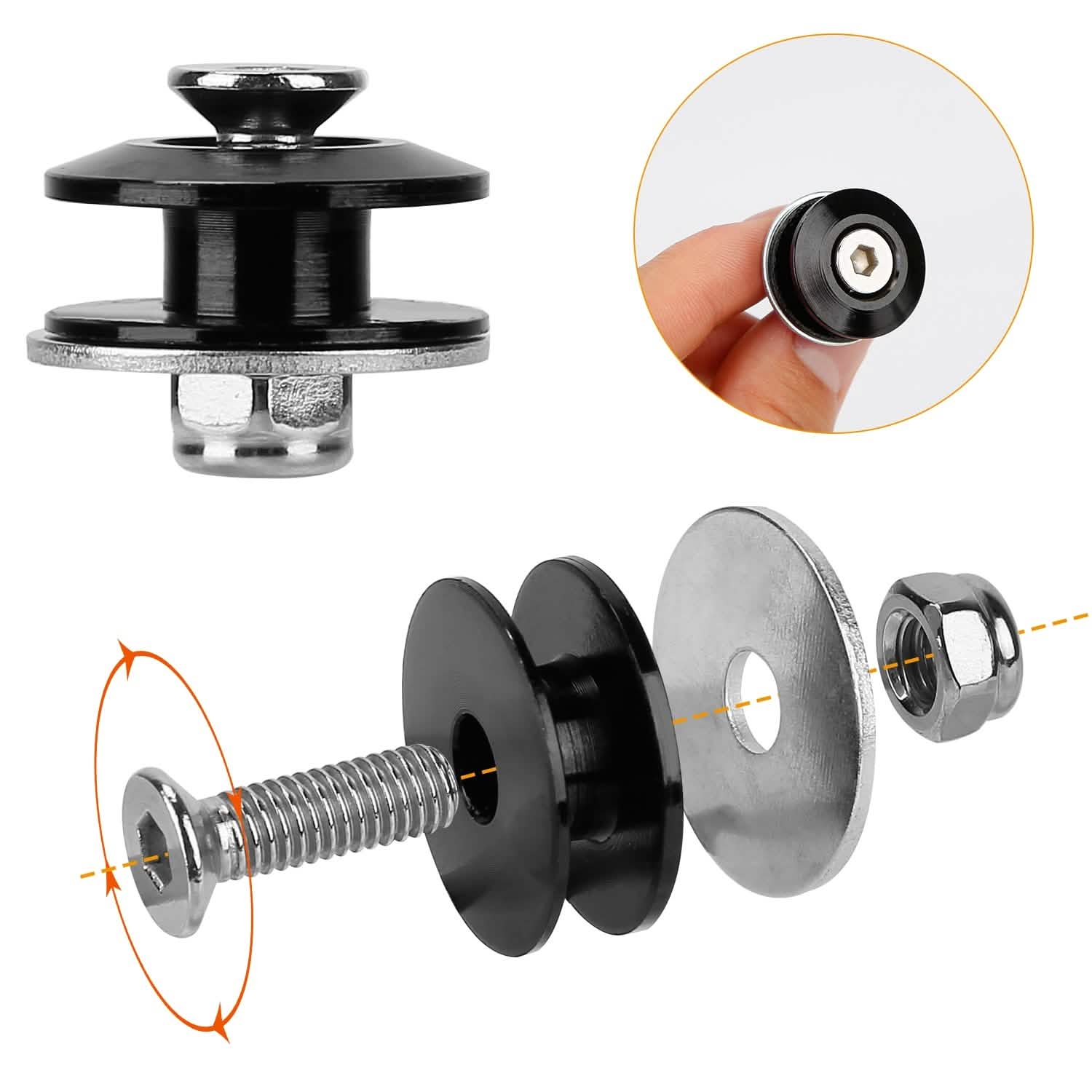5-Set: Car Quick Release Bumper Fasteners