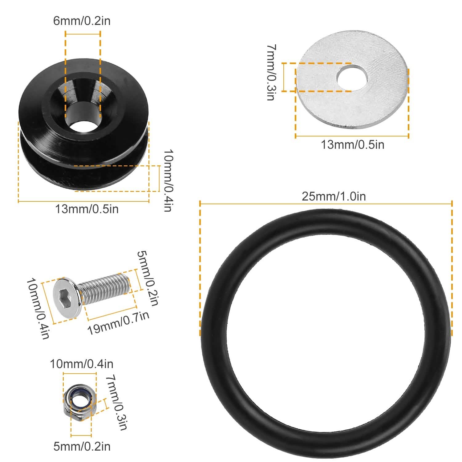 5-Set: Car Quick Release Bumper Fasteners