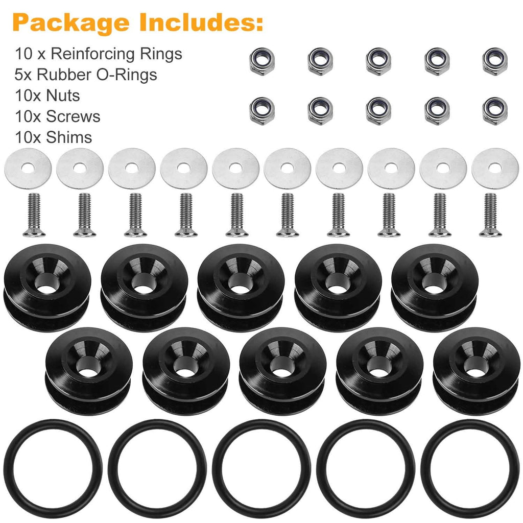 5-Set: Car Quick Release Bumper Fasteners
