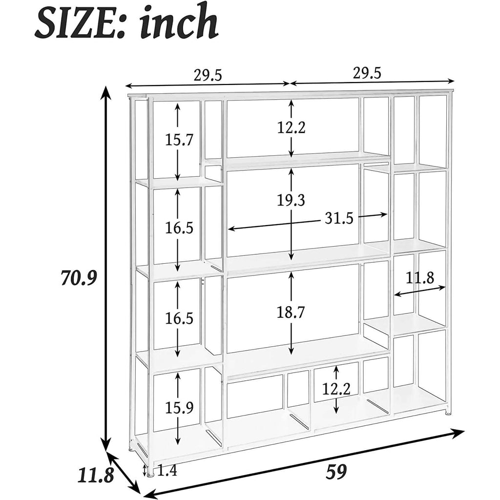 5-Tier Bookcase Bedroom Tall Bookshelf
