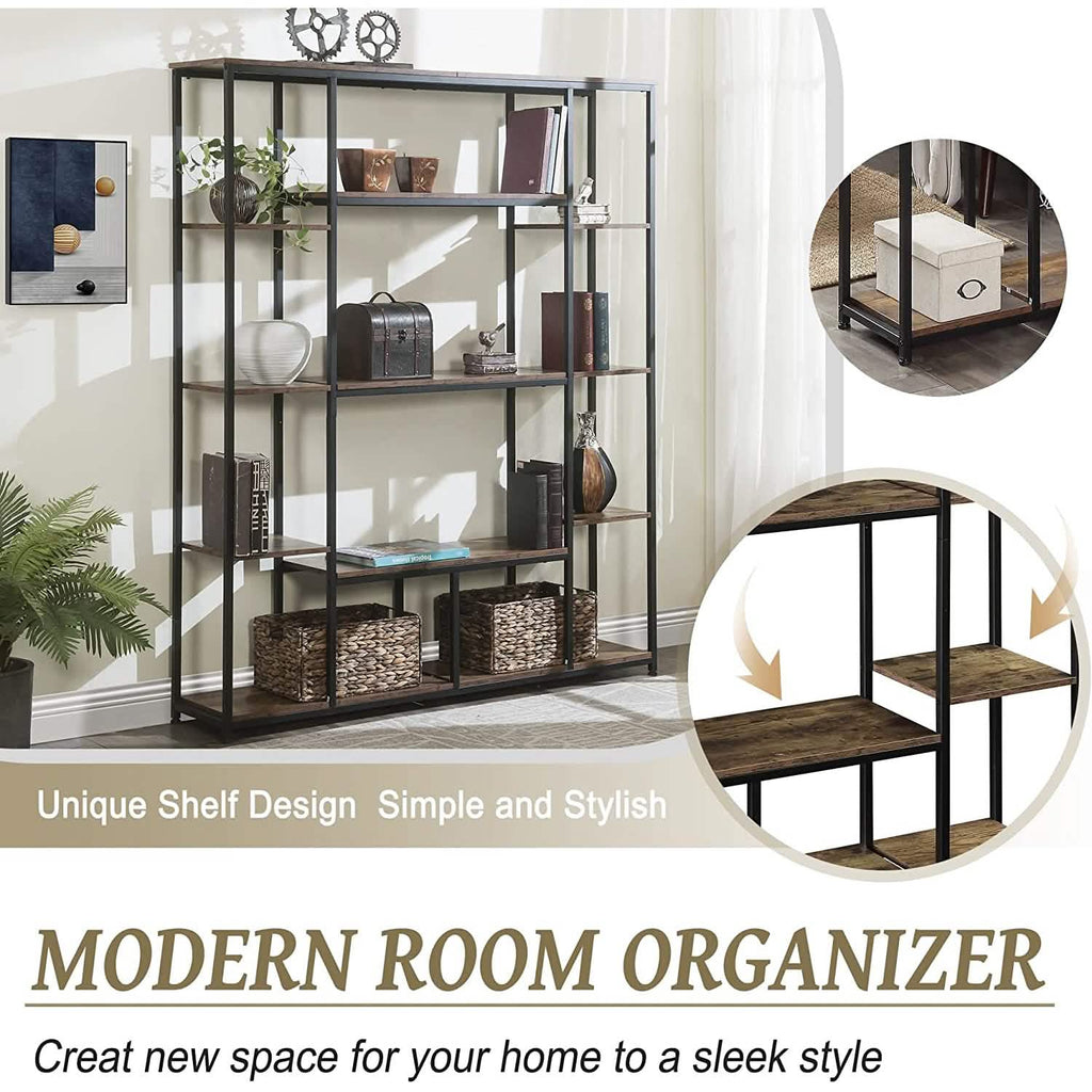 5-Tier Bookcase Bedroom Tall Bookshelf