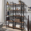 5-Tier Bookcase Industrial Bookshelf