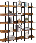 5-Tier Bookcase Tall Bookshelf, Storage Shelf with Metal Frame