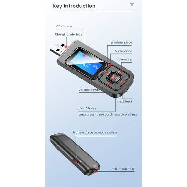 5.0 Bluetooth Wireless Audio Transmitter Receiver