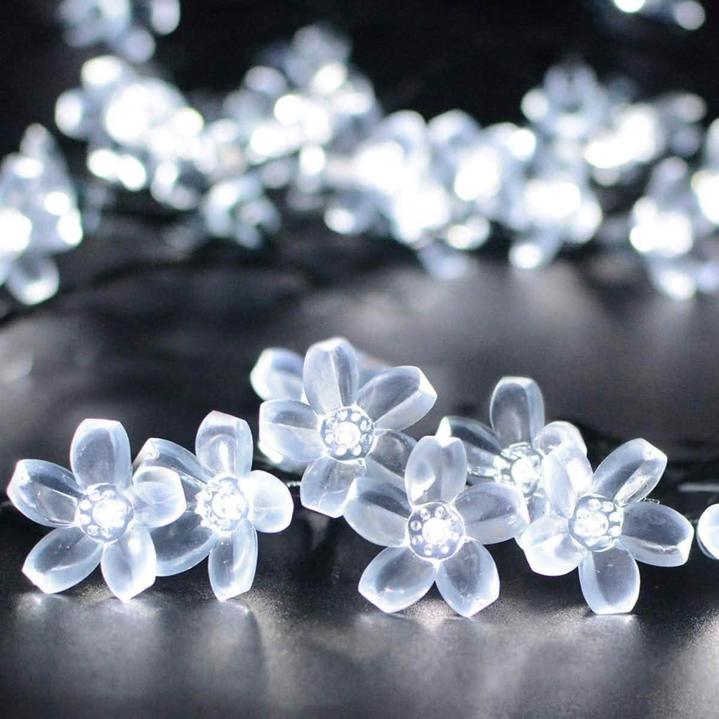 50 LED Fairy Flower Blossom Solar String Lights
