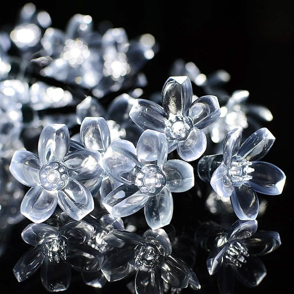 50 LED Fairy Flower Blossom Solar String Lights