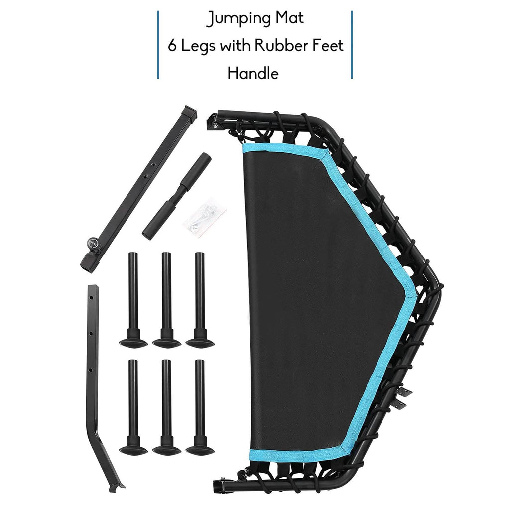 50" Mini Fitness Rebounder Spring-Less Indoor 3-Level Adjustable Foam Handle