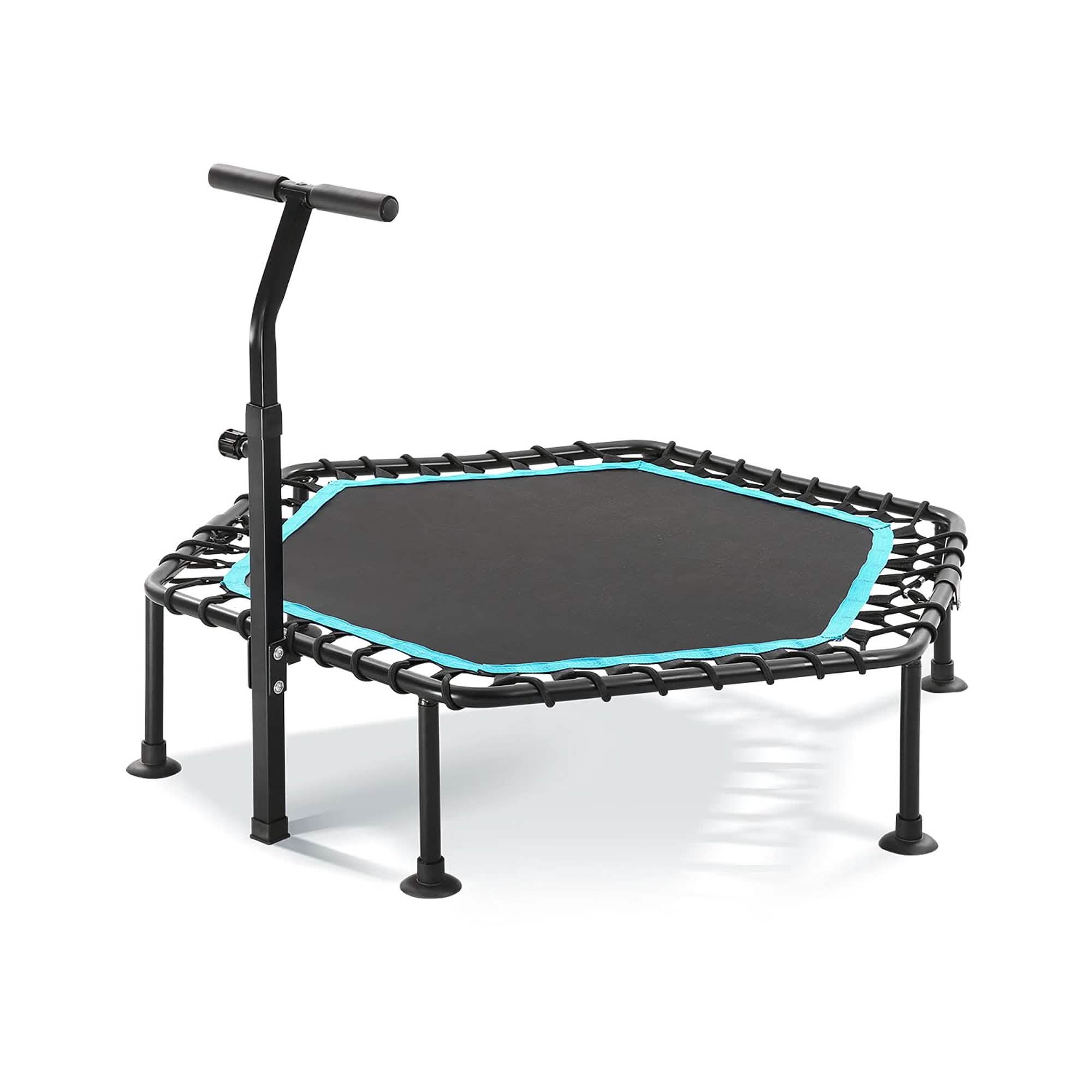 50" Mini Fitness Rebounder Spring-Less Indoor 3-Level Adjustable Foam Handle