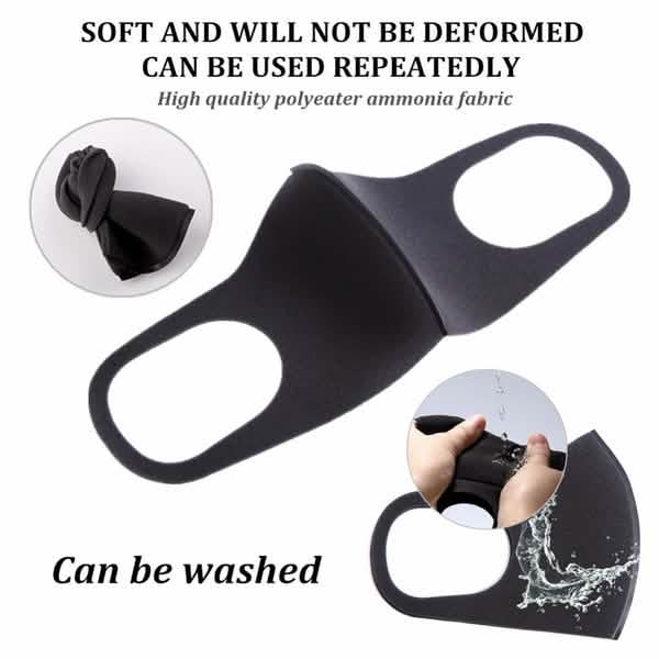 50-Pack: Reusable Double Layer Dustproof Sponge Mouth Mask