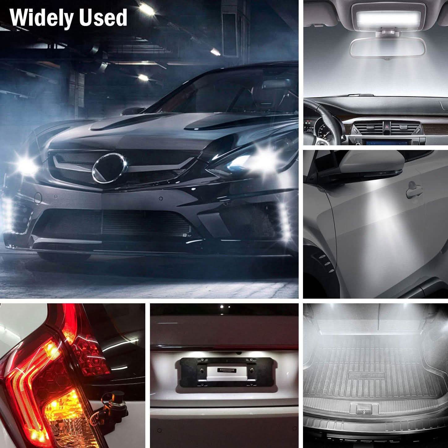 50-Piece: LED Car Light Bulbs