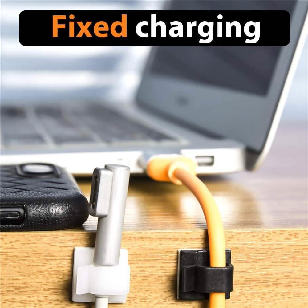 50-Pieces: Cable Clips, Adhesive Cable Organizer Cord Holder