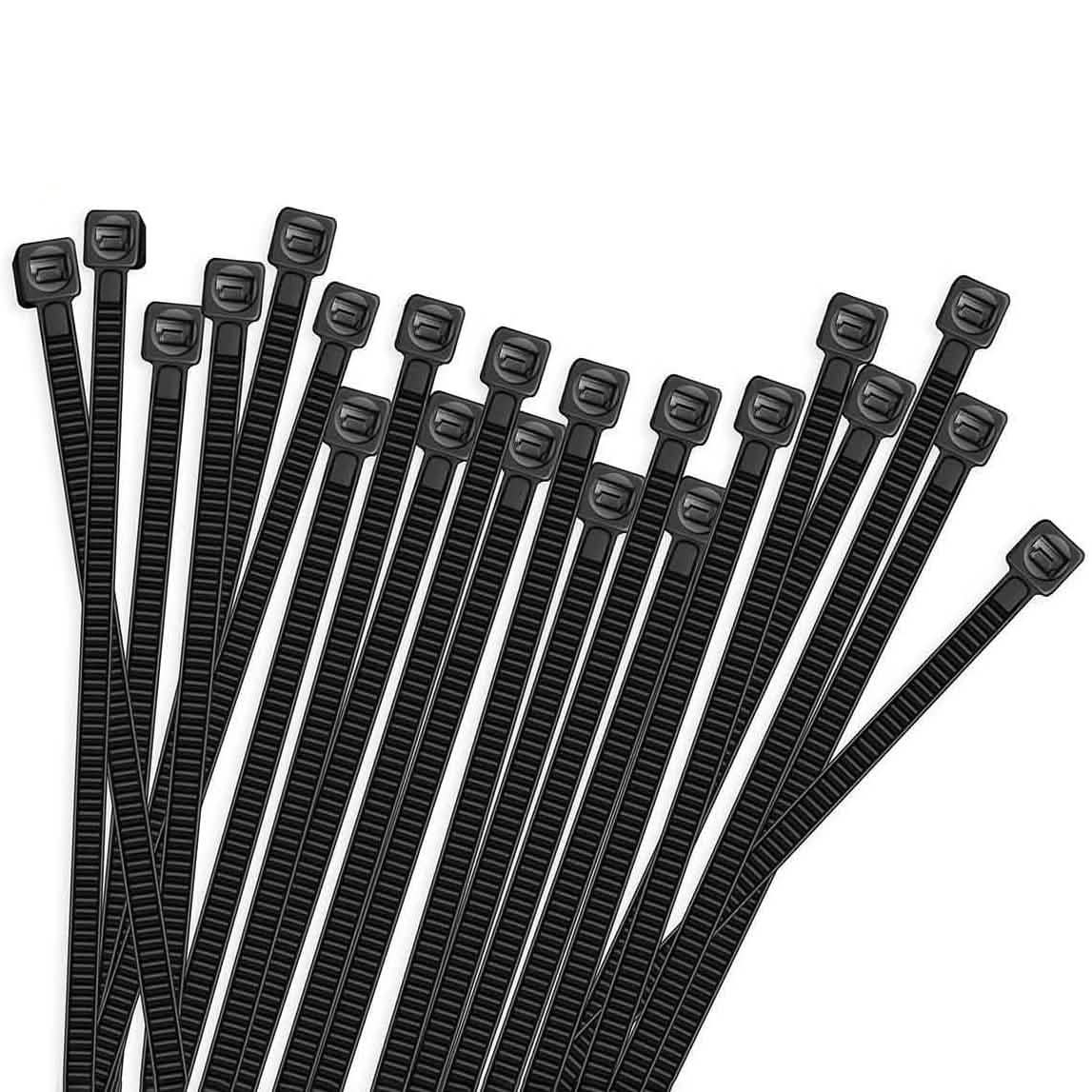 500-Piece: Black Nylon Cable Ties