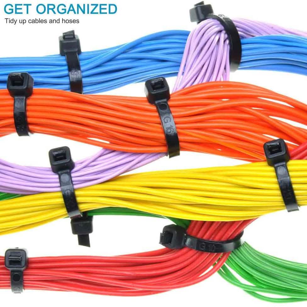 500-Piece: Black Nylon Cable Ties