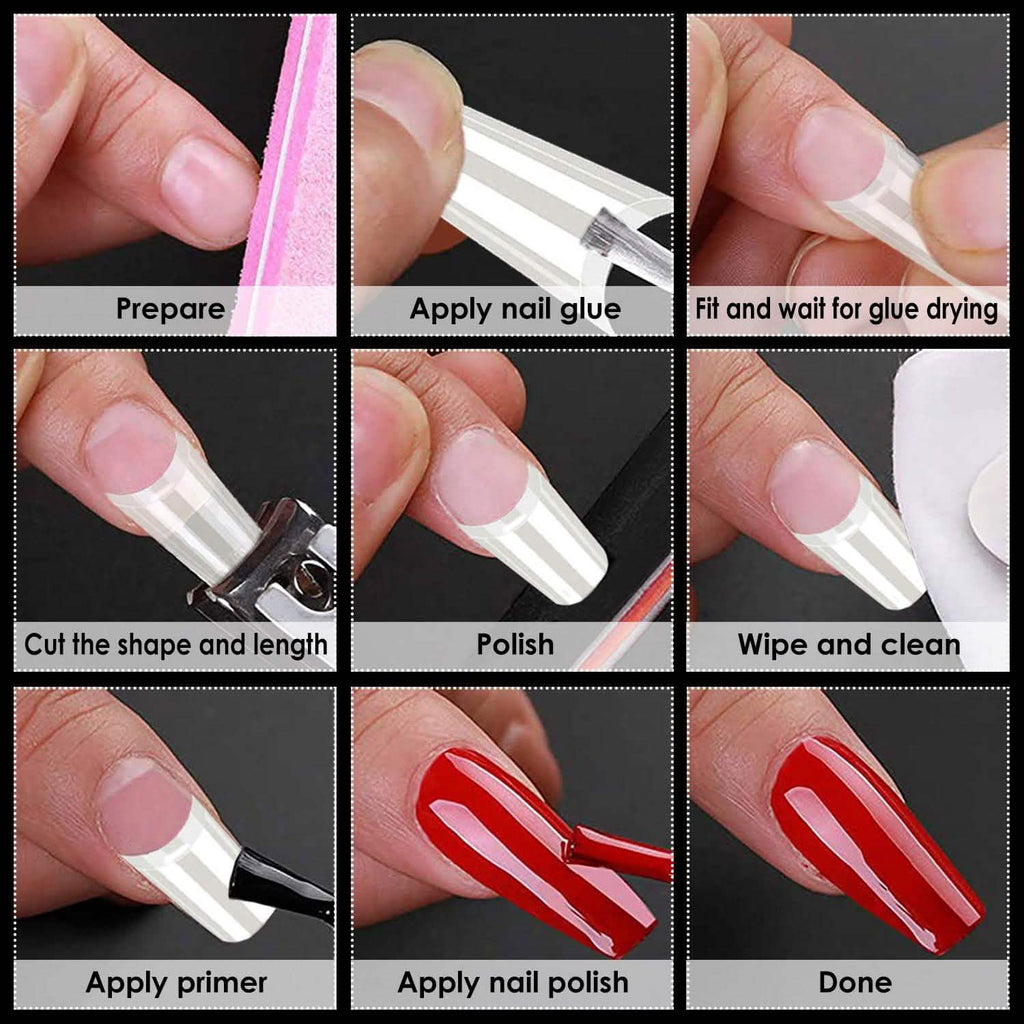 500-Piece: Long False Finger Nails