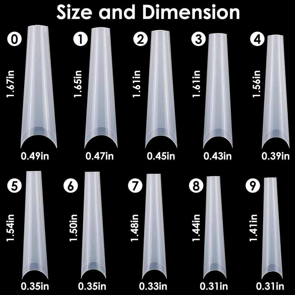 500-Piece: Long False Finger Nails
