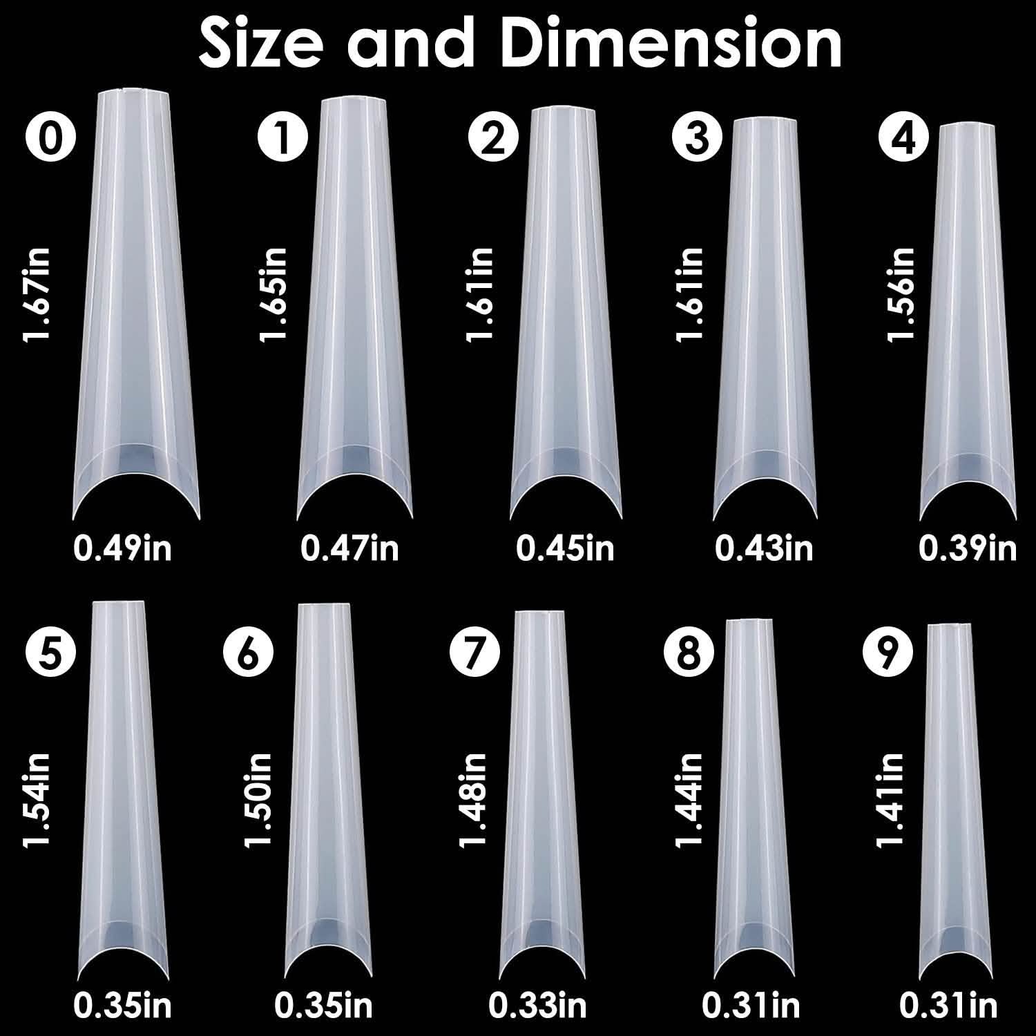 500-Piece: Long False Finger Nails