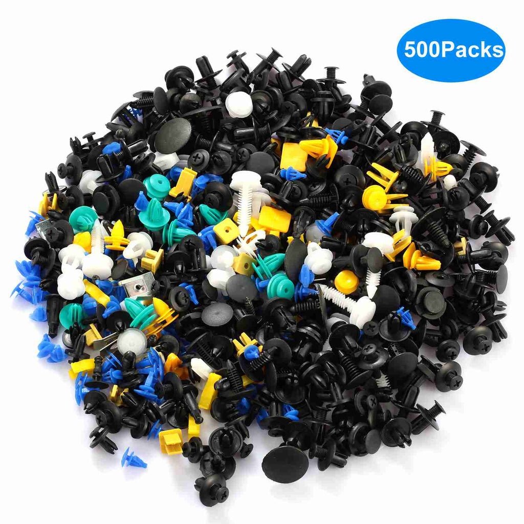 500-Pieces: 30 Kinds Bumper Fastener Rivets