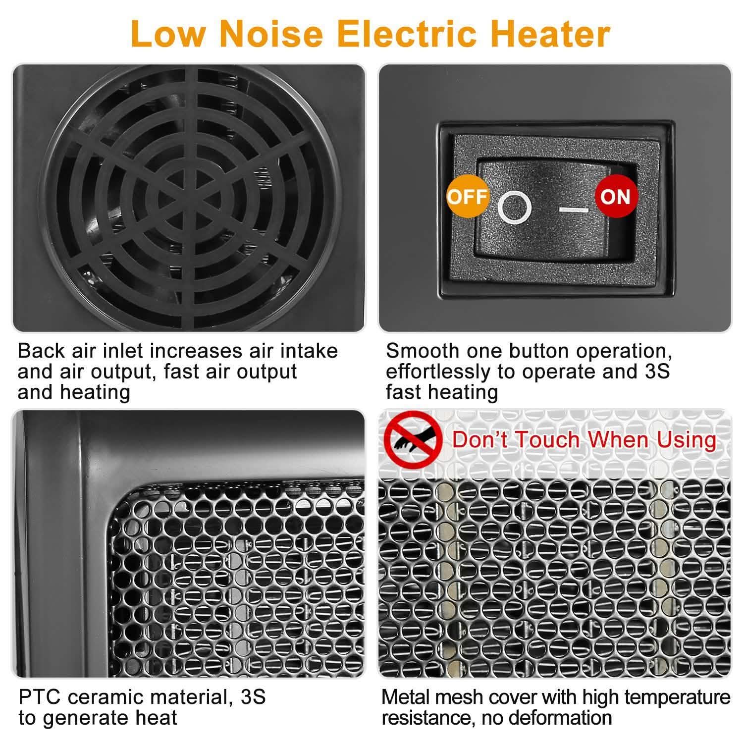 500W Ceramic Portable Electric Heater