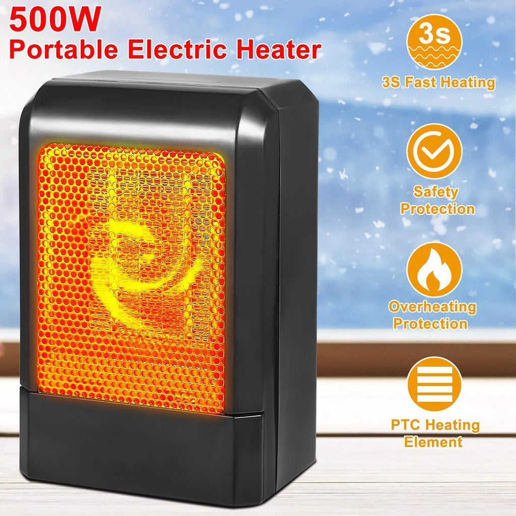 500W Ceramic Portable Electric Heater