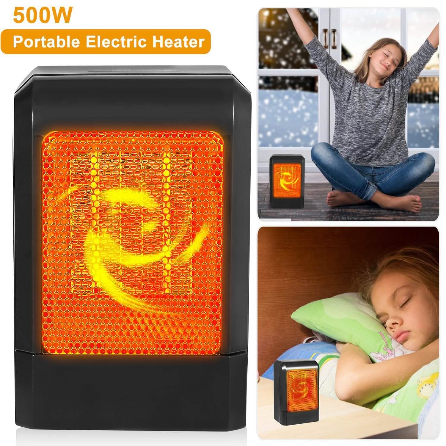 500W Ceramic Portable Electric Heater