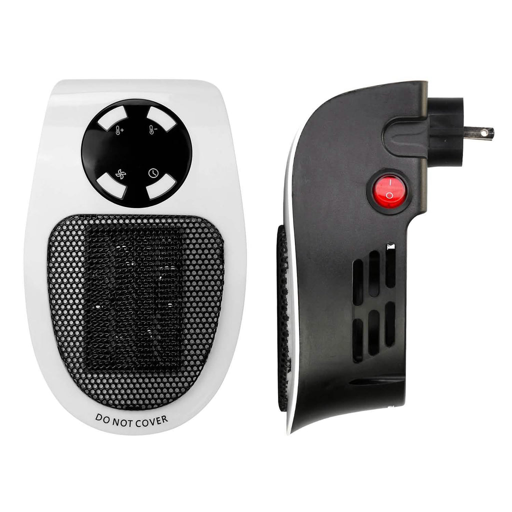 500W Portable Heater Fan Wall Outlet with Remote Control