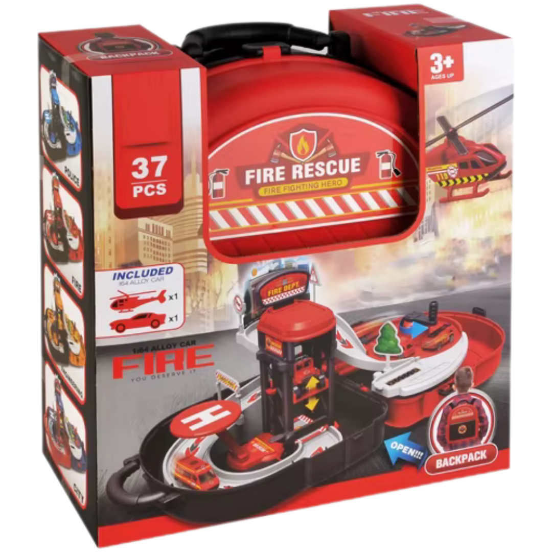 Six Six Zero DIY Fire Rescue Backpack Playset (37 Pcs)
