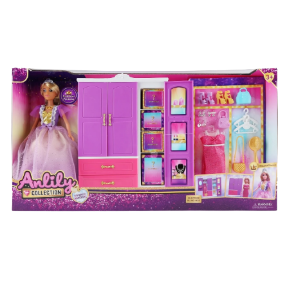 Anlily Magic Wardrobe Closet Playset with Doll & Fashion Accessories