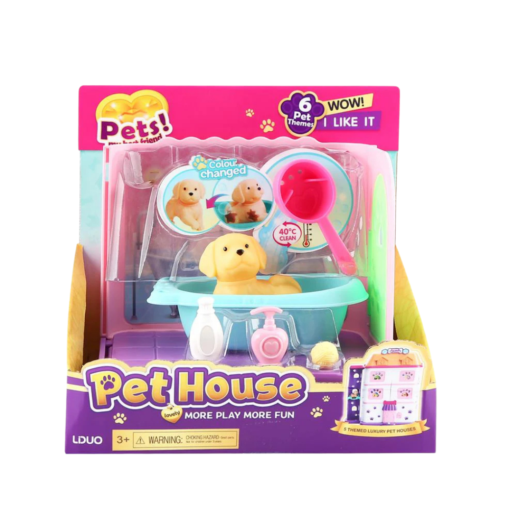 LDUO Pet House Playset - Puppy Grooming & Bath Theme