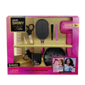 LDUO Shiny Hair Salon Styling Set with Straightener (9 Pcs)