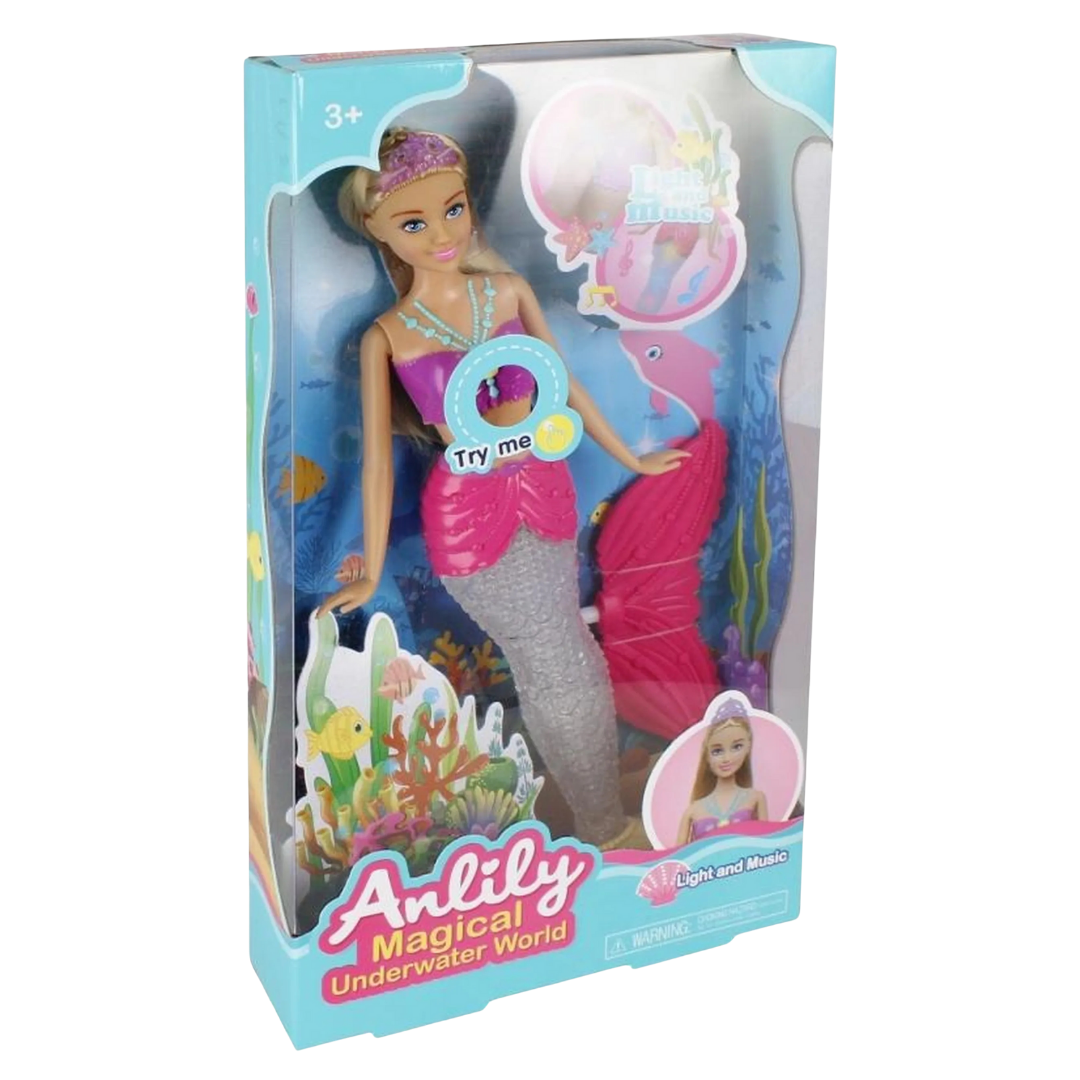 Anlily Magical Underwater World Mermaid Doll with Light & Music