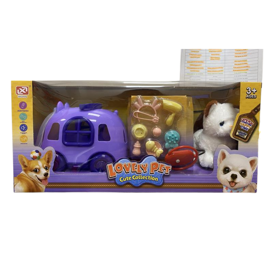 My Cute Pet Grooming Salon 2-in-1 Playset with Plush Puppy (Purple)