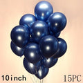 50/15pcs 10inch Gold Silver Black Metal Latex Confetti Balloons For Wedding Decorations  Birthday Party Decorations Bridal Showers Baby Showers