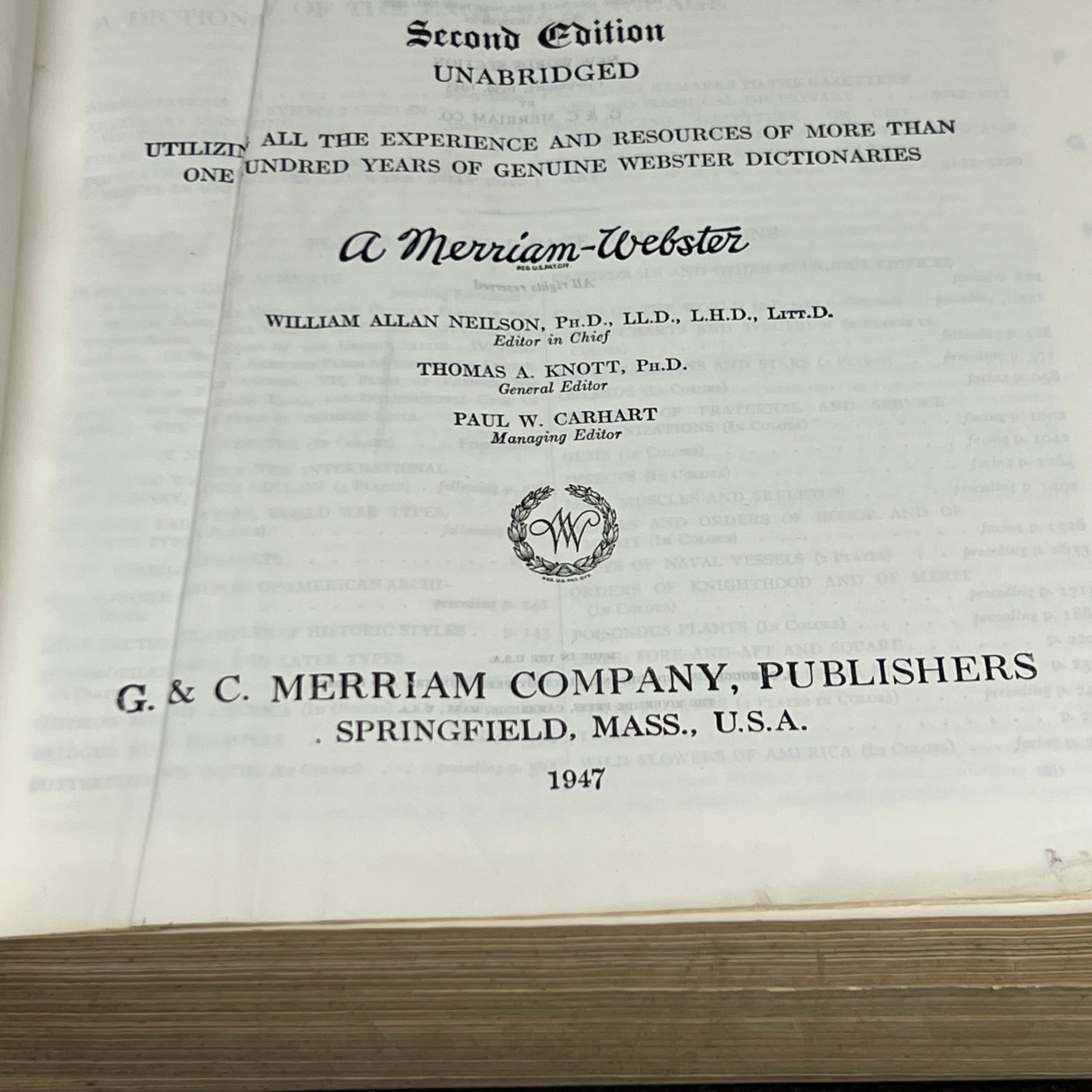 Collection of WEBSTER’S NEW INTERNATIONAL DICTIONARY Second Edition & Book Techniques of RADIOBIOCHEMISTRY (Used)