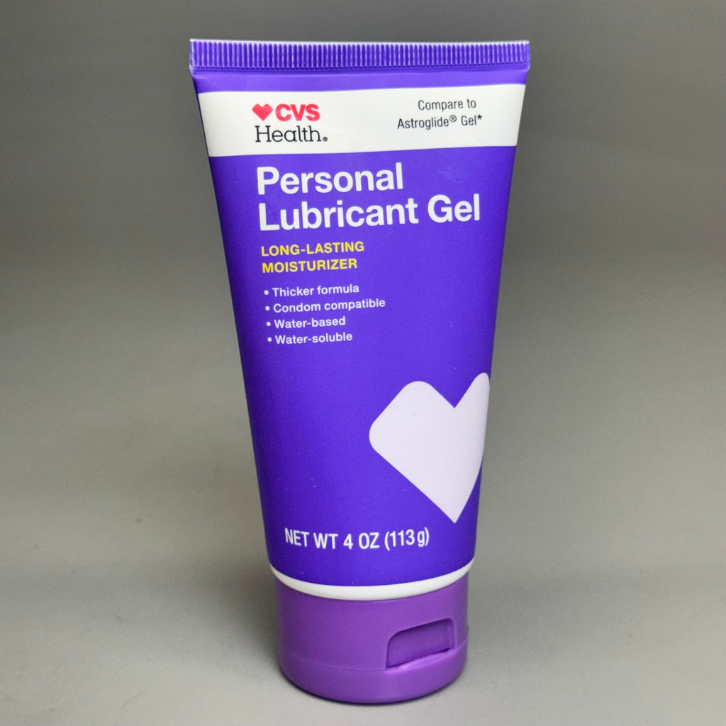 CVS HEALTH (2 PACK) Personal Lubricant Water-Based Tube 4oz Each Exp 04/26