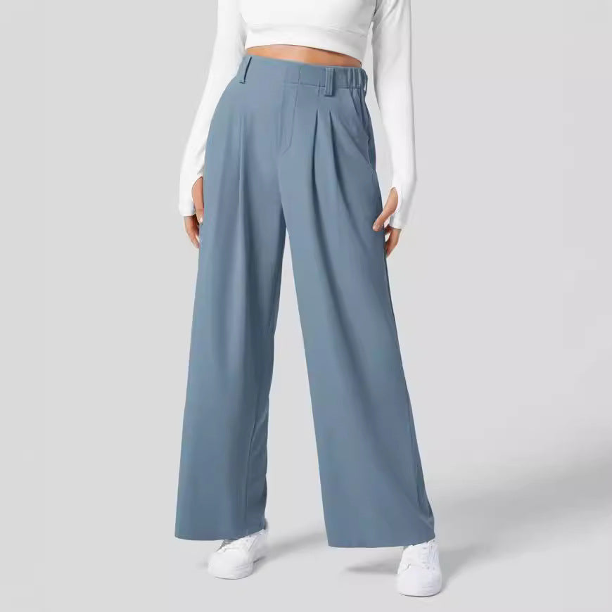 Hanging high waist wide leg versatile casual loose pants