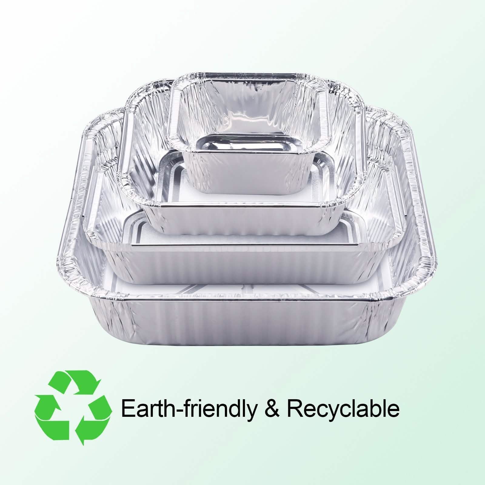 51-Packs: IMAGE 4 Size Aluminum Loaf Pans Disposable Premium Heavy-Duty Tin Foil