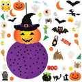 51-Pieces: Felt Pumpkin Witch Hanging Décor