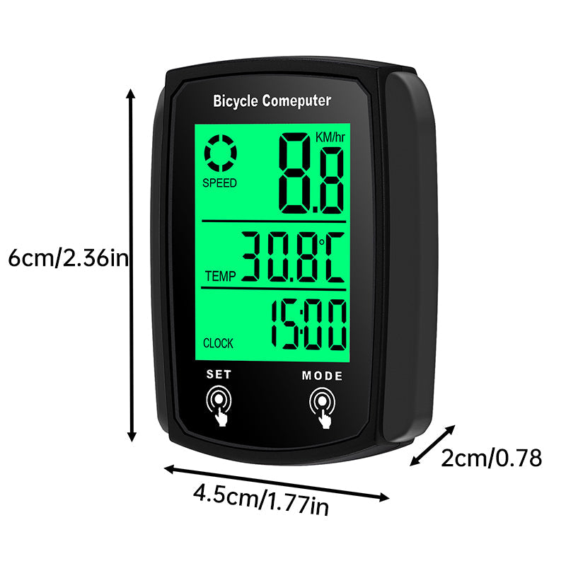 Wired LCD Digital Bicycle Computer - Speedometer and Odometer with Backlight, a Must - have Bike Accessory