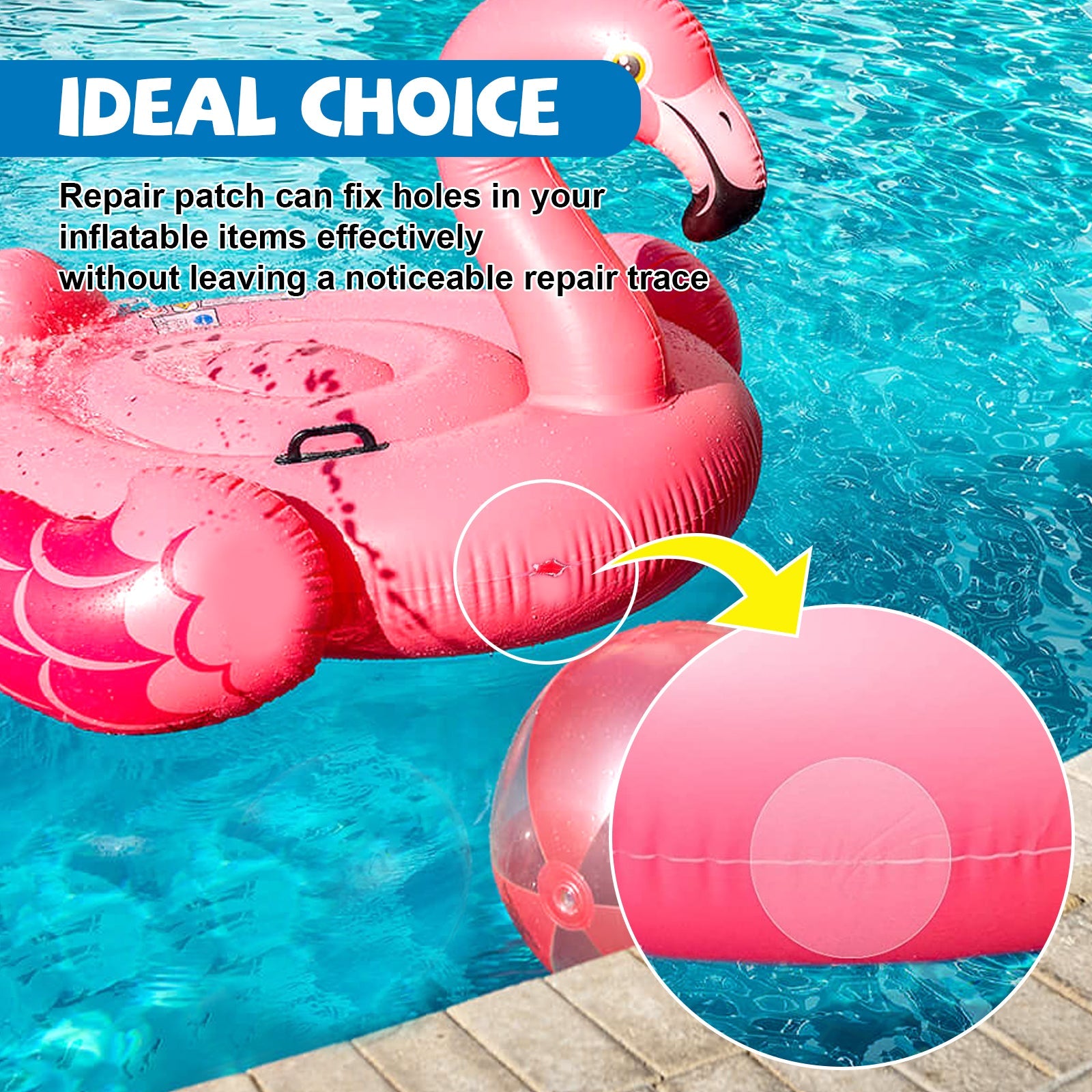 Swimming Ring Repair Repair Kit Self-Adhesive Lining Patch Swimming Ring Inflatable Pontoon Waterproof Seal